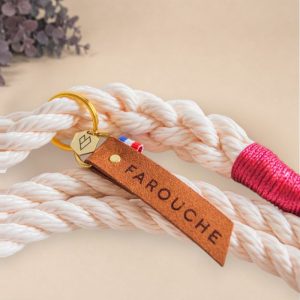 laisse pour chien en corde rouge